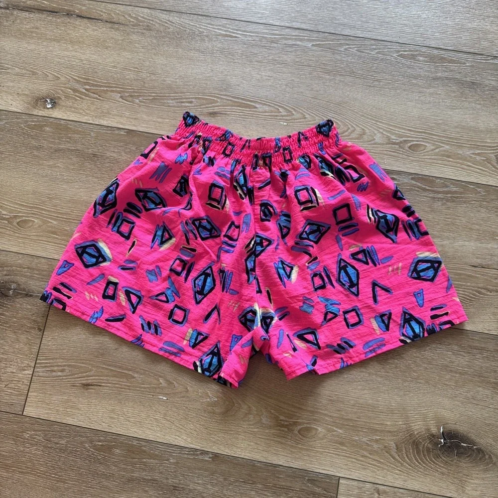 Vintage Italian Club By Aldo Gianne Shorts Youth L 80s 90s Geometric